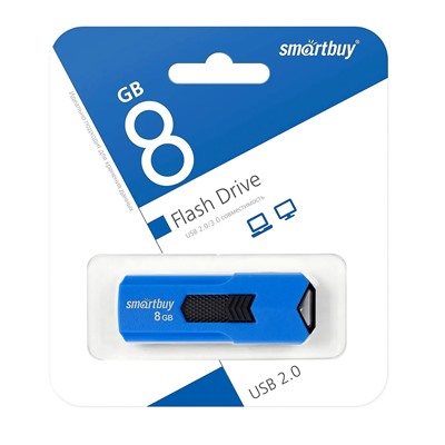 Флэш накопитель USB  8 Гб Smart Buy STREAM (blue)