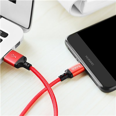 Кабель USB - Type-C Hoco X14 Times Speed  200см 3A  (red/black)