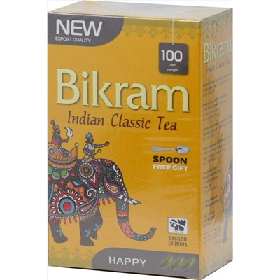 Bikram. Купаж Ассам и Дарджилинг + ложка 100 гр. карт.пачка