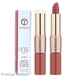 Помада O.TWO.O Rose Gold 2 in 1 Matte Lipstic & Liquid Lipstik  3.5 g арт.9107