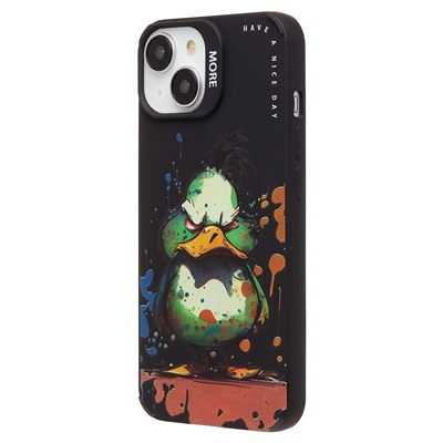 Чехол-накладка - SC335 для "Apple iPhone 13/iPhone 14" (утка) (black) (233107)