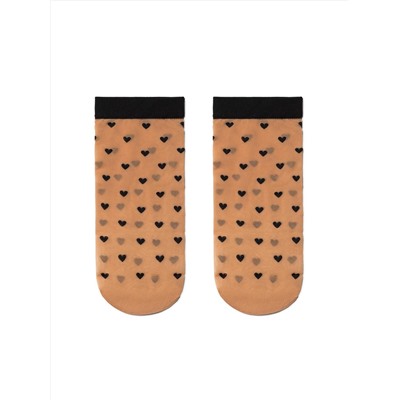 Носки женские CONTE Тонкие носки FANTASY с рисунком &quot;сердечки&quot;