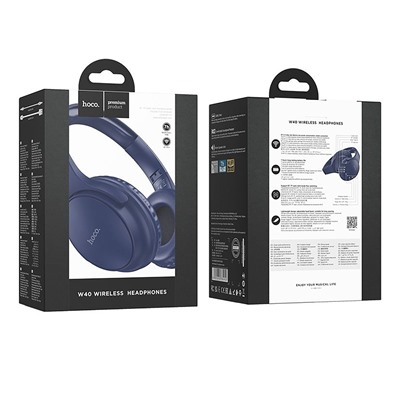 Bluetooth-наушники полноразмерные Hoco W40 (повр. уп.) (blue)