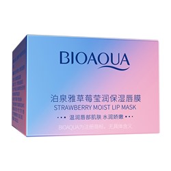 BIOAQUA Strawberry moist lip mask Маска для губ с клубникой + апликатор, 13г