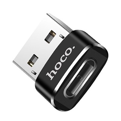 Переходник USB - Type-C Hoco UA6 USB to Type-C converter (black)