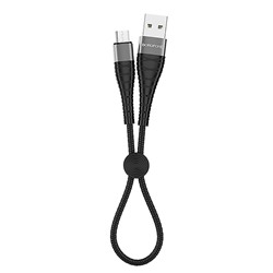 Кабель USB - micro USB Borofone BX32 Munificent (повр. уп)  25см 2,4A  (black)