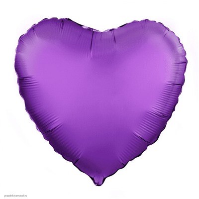 В0383-4 Шар фольга сердце фиоле46см