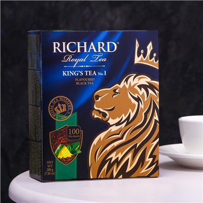 Чай Richard King's Tea №1 чёрный ароматизированный, 100 пакетиков*2 г