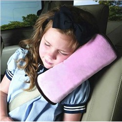 Подушка-накладка на ремень безопасности детская / Розовый