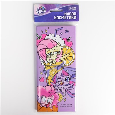 Набор косметики, тени 10 цветов, блеск 4 цветов "Пони", My Little Pony