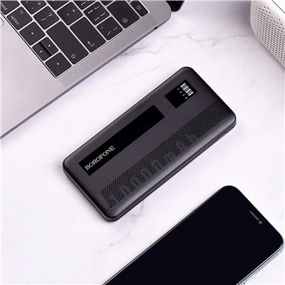 Внешний аккумулятор Borofone BT32 (пов.уп) 10 000mAh Micro USB/USB Type-C (black)