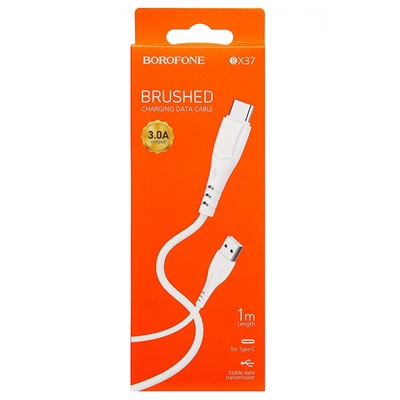 Кабель USB - Type-C Borofone BX37 Wieldy (повр. уп)  100см 3A  (white)