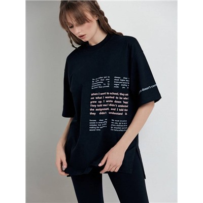 Джемпер женский Oversize-футболка с удлиненной спинкой «Forever young» LD 1679