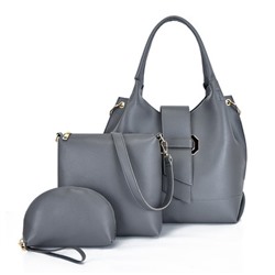 Набор сумок из 3 предметов, арт А108, цвет:серый