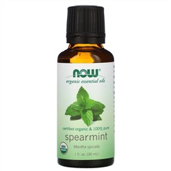 Now Foods, Organic Essential Oils, Spearmint, 1 fl oz (30 ml)