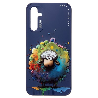 Чехол-накладка - SC335 для "Samsung Galaxy A34"  (овечка) (dark blue) (227134)