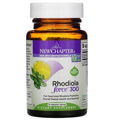 New Chapter, Rhodiola Force 300, 30 Vegetarian Capsules