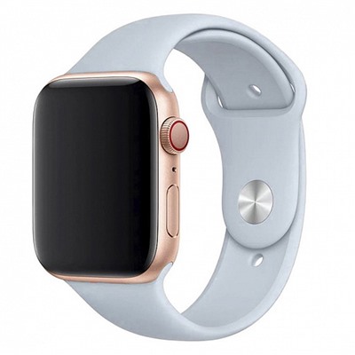 Ремешок - ApW Sport Band Apple Watch 38/40/41 mm силикон на кнопке (S) (silver)