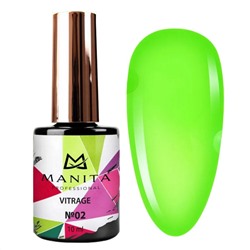 Manita Professional Гель-лак для ногтей c эффектом витража / Vitrage №02, зеленый, 10 мл
