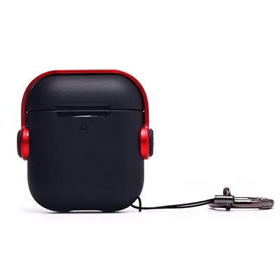 Чехол - PCP07 для кейса "Apple AirPods/AirPods 2" (black/red)