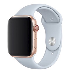 Ремешок - ApW Sport Band Apple Watch 42/44/45/49 mm силикон на кнопке (S) (silver)