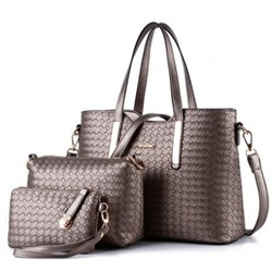 Комплект сумок из 3 предметов, арт А71, цвет:серый