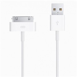 Кабель USB - Apple 30-pin ORG  100см 1,5A (C) (white)