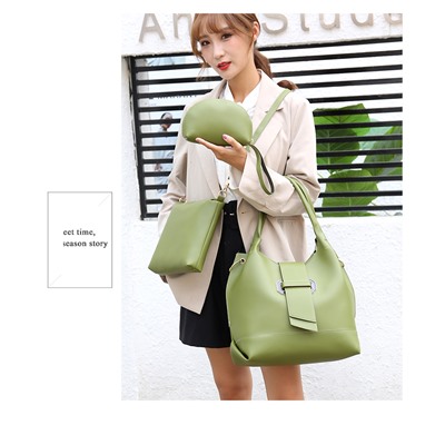 Набор сумок из 3 предметов, арт А108, цвет:зелёный