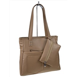 Женская сумка из искусственной кожи цвет коричневый