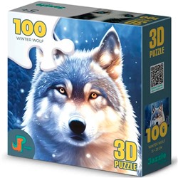 Пазл 100 3D Зимний волк 16014 в Екатеринбурге