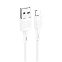 Кабель USB - Apple lightning Hoco X83  100см 2,4A  (white)