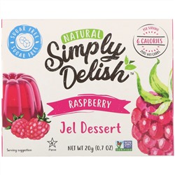 Natural Simply Delish, Natural Jel Dessert, Raspberry, 0.7 oz (20 g)