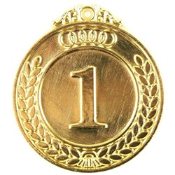 Медаль 1 место 50мм классическая золото 283933