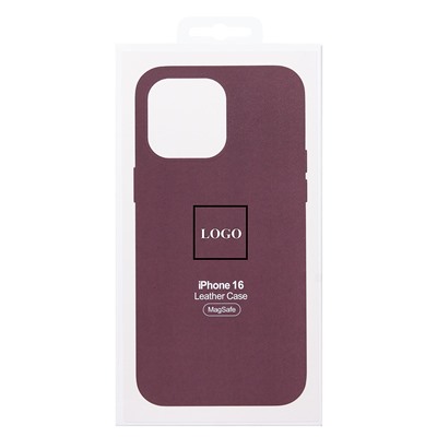 Чехол-накладка ORG SM002 экокожа SafeMag для "Apple iPhone 16" (mulberry) (234505)