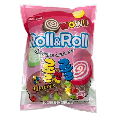 Леденцовая карамель Roll&Roll Soft Candy Melland, Корея, 350 г Акция