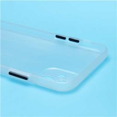 Чехол-накладка - PC091 для "Apple iPhone 11" (matte transparent/white) (232336)