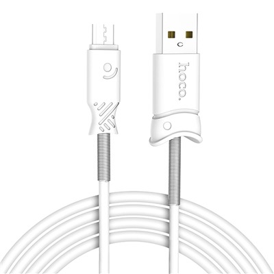 Кабель USB - micro USB Hoco X24 Pisces  100см 2,4A  (white)