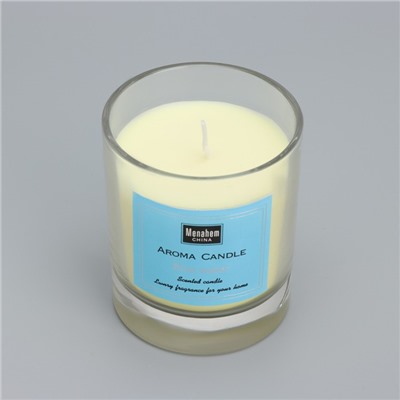 Свеча ароматическая "Aroma Candle", черный каштан Бунге, 8х9 см