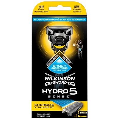 Станок для бритья Schick (Wilkinson Sword) HYDRO-5 SENSE ENERGIZE (+1 кассета)