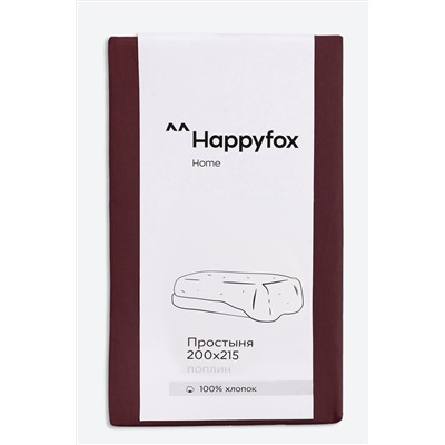 Простыня из поплина 200X215 Happy Fox Home