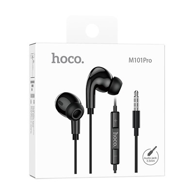 Проводные наушники с микрофоном внутриканальные Hoco M101 Pro Crystal Jack 3,5  (black)