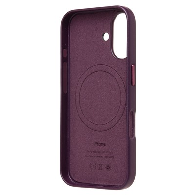 Чехол-накладка ORG SM002 экокожа SafeMag для "Apple iPhone 16" (mulberry) (234505)