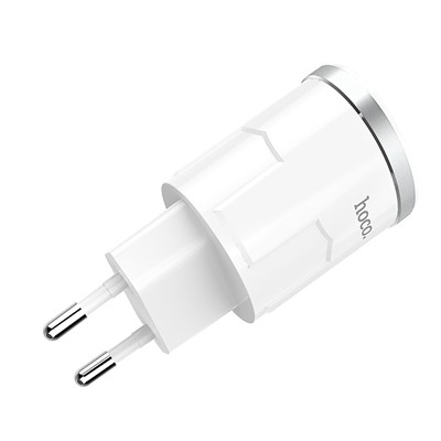 Адаптер Сетевой с кабелем Hoco C37A USB 2,4A/10W (USB/Type-C) (white)