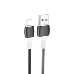 Кабель USB - Apple lightning Borofone BX84  100см 2,4A  (black)