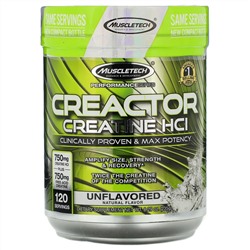 Muscletech, Performance Series, Creactor, креатин гидрохлорид, без ароматизаторов, 235 г (8,29 унции)