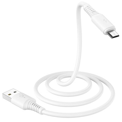 Кабель USB - micro USB Borofone BX47 Coolway  100см 2,4A  (white)