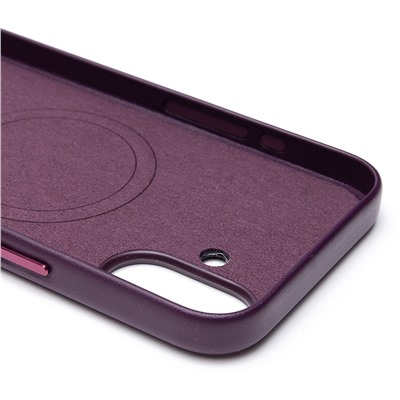 Чехол-накладка ORG SM002 экокожа SafeMag для "Apple iPhone 16 Plus" (mulberry) (234506)