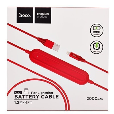 Внешний аккумулятор Hoco U22 2 000mAh Lightning/USB (red)