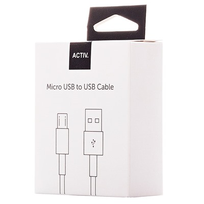 Кабель USB - micro USB Activ Clean Line  100см 1,5A  (white)