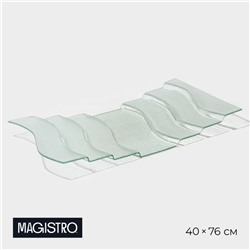 Блюдо стеклянное сервировочное Magistro «Авис», 7 ступеней, 40×76×8 см